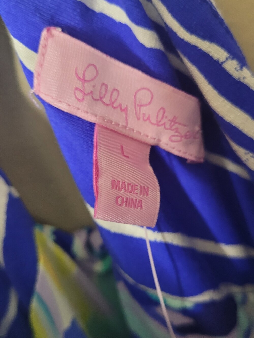 Lilly Pulitzer Hadley Dress In Indigo Ylang Ylang Love Size L NWT - Picture 11 of 14